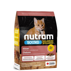 Nutram Sound S1雞肉、三文魚及扁碗幼貓配方1.13K