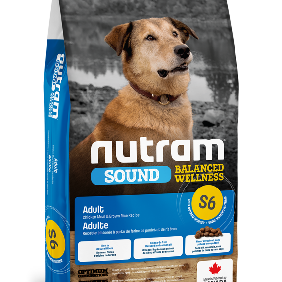 Nutram Sound S6雞肉、糙米及碗豆成犬配方2kg 
