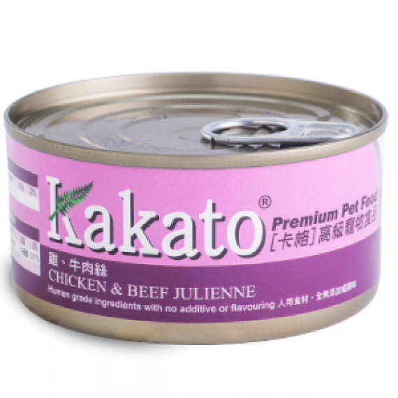 Kakato卡格 雞肉及牛肉絲 Chicken with Beef Julienne 170g (貓狗共用)