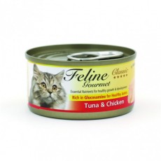 Feline Gourmet Classic 貓罐頭 化毛球 吞拿魚加雞肉 80g