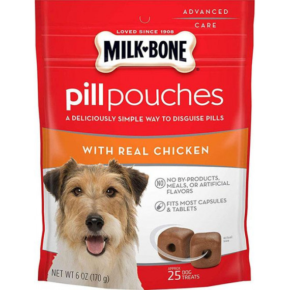 Milk Bone Pill Pouches 犬隻雞肉味餵藥片輔助小食 25粒裝
